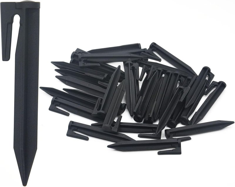Multisland 200Pcs 3.3" Plastic Boundary Wire Stakes Lawn Stakes Tent Pegs for Installation Robot Lawn Mower, Pet Fence, Camping Tent, Home Gardening - Image 2
